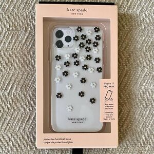 BRAND NEW Kate Spade iPhone 11 PRO MAX (Clear w/White and Black Flowers)